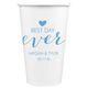 Best Day Ever with Heart Paper Coffee Cups Image 1 of 2