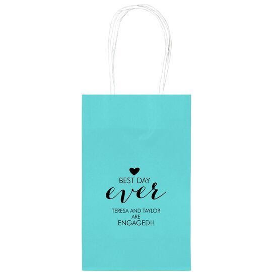 Best Day Ever with Heart Medium Twisted Handled Bags