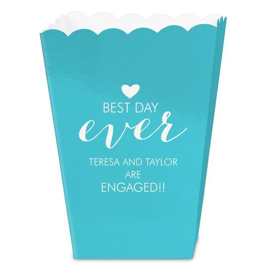 Best Day Ever with Heart Mini Popcorn Boxes