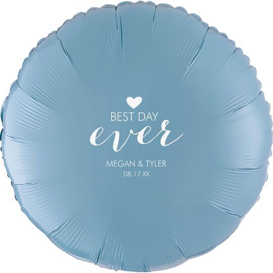 Best Day Ever with Heart Mylar Balloons