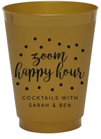 Confetti Dot Zoom Happy Hour Colored Shatterproof Cups