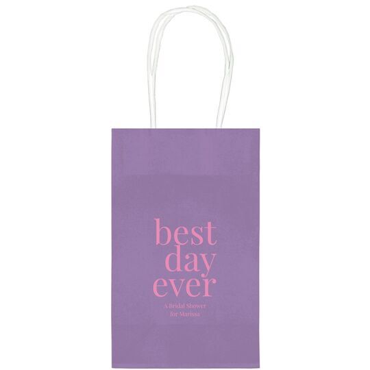 Best Day Ever Big Word Medium Twisted Handled Bags