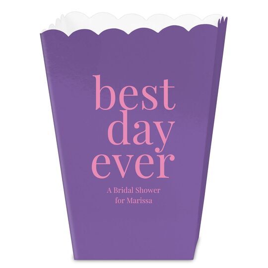 Best Day Ever Big Word Mini Popcorn Boxes