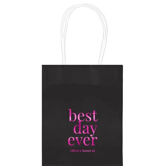 Best Day Ever Big Word Mini Twisted Handled Bags