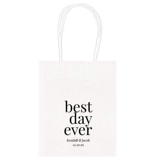 Best Day Ever Big Word Mini Twisted Handled Bags