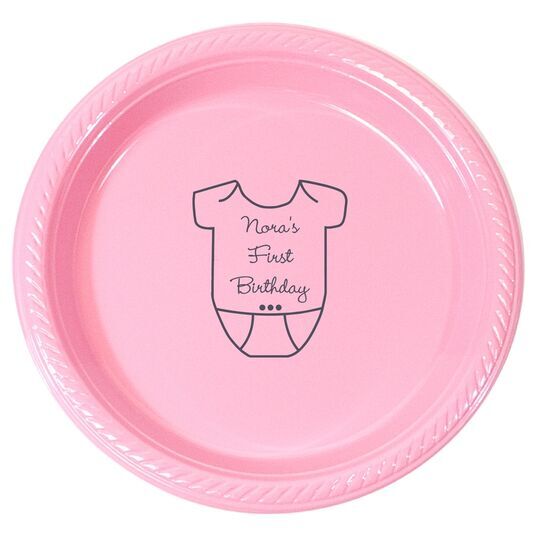 Baby Onesie Plastic Plates