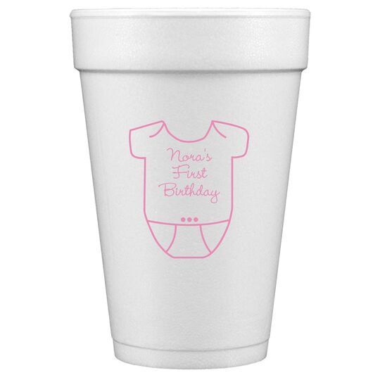 Baby Onesie Styrofoam Cups