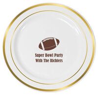 Football Premium Banded Plastic Plates