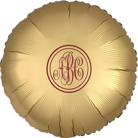 Petite Double Circle Monogram Mylar Balloons