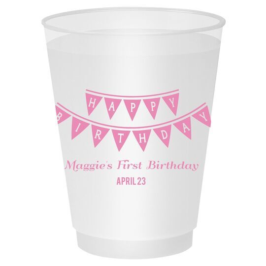 Birthday Banner Shatterproof Cups