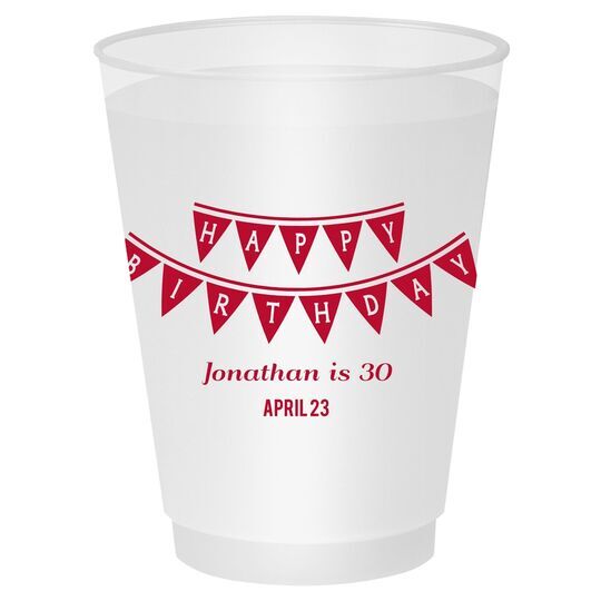 Birthday Banner Shatterproof Cups