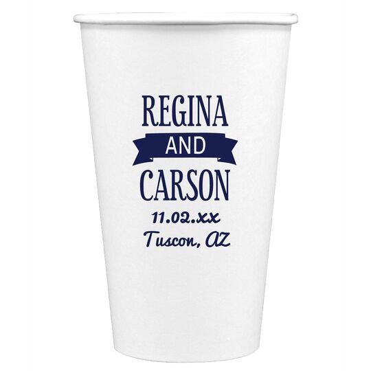 Celebration Couple Paper Coffee Cups