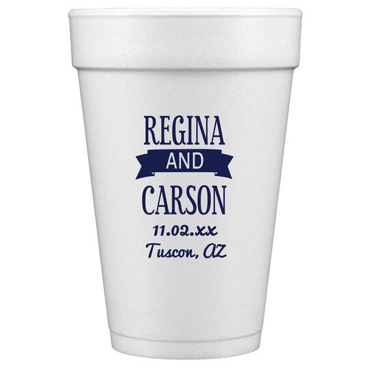 Celebration Couple Styrofoam Cups