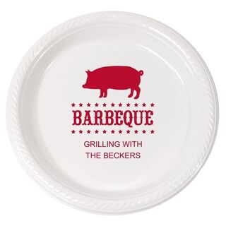 BBQ Pig Plastic Plates