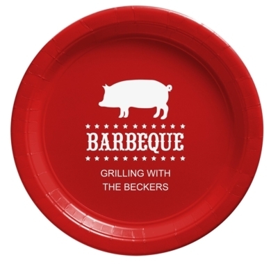 BBQ Pig Paper Plates