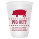 BBQ Pig Shatterproof Cups Image 1 of 3
