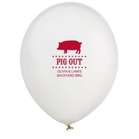 BBQ Pig Latex Balloons