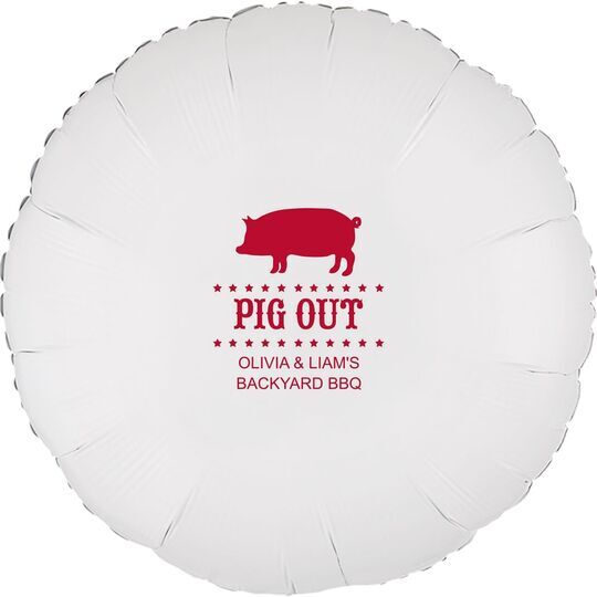 BBQ Pig Mylar Balloons