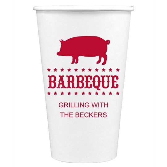 BBQ Pig Paper Coffee Cups