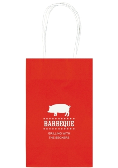 BBQ Pig Medium Twisted Handled Bags
