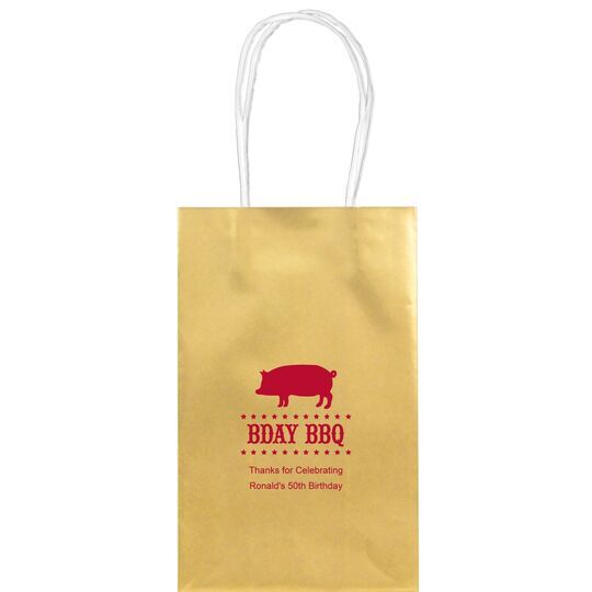 BBQ Pig Medium Twisted Handled Bags