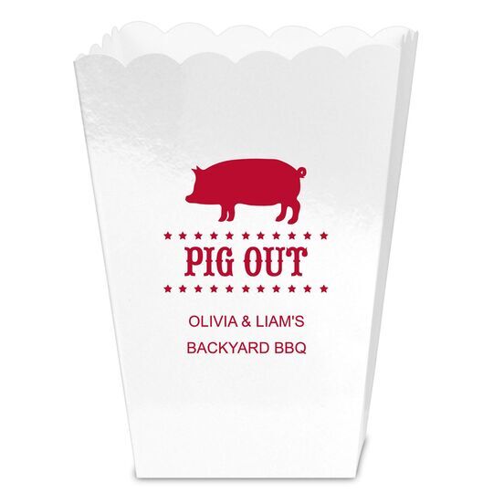 BBQ Pig Mini Popcorn Boxes