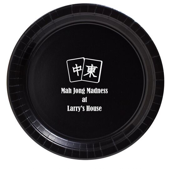 Mah Jong Tile Paper Plates