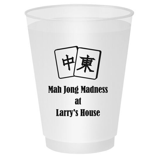 Mah Jong Tile Shatterproof Cups