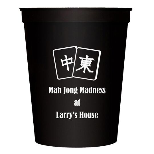 Mah Jong Tile Stadium Cups