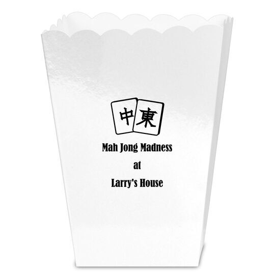 Mah Jong Tile Mini Popcorn Boxes