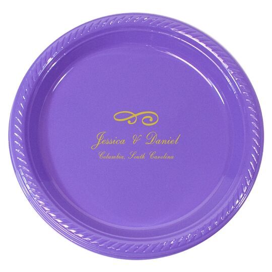 Little Scroll Plastic Plates