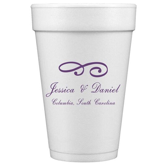 Little Scroll Styrofoam Cups