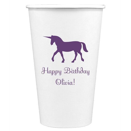 Magical Unicorn Paper Coffee Cups