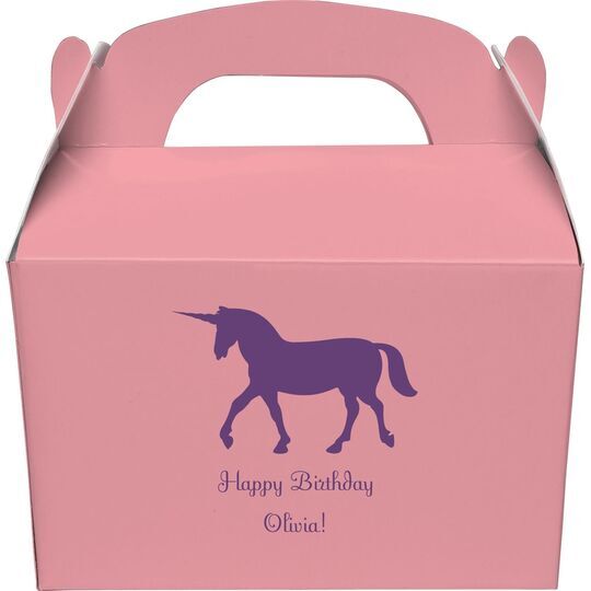 Magical Unicorn Gable Favor Boxes