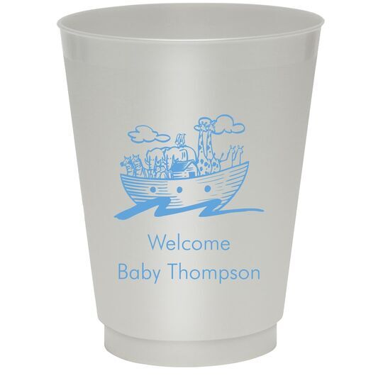 Noah's Ark with Animals Colored Shatterproof Cups