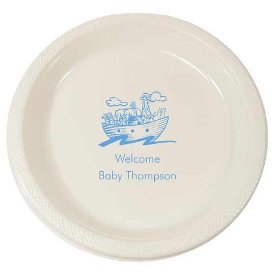 Noah's Ark with Animals Plastic Plates