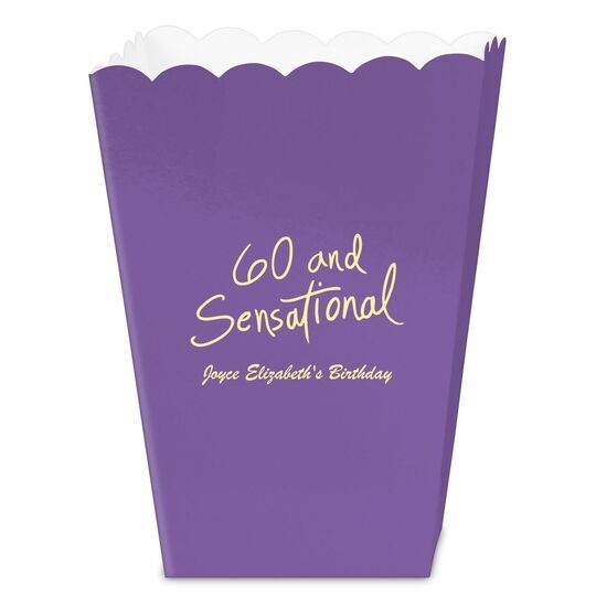 Fun 60 and Sensational Mini Popcorn Boxes
