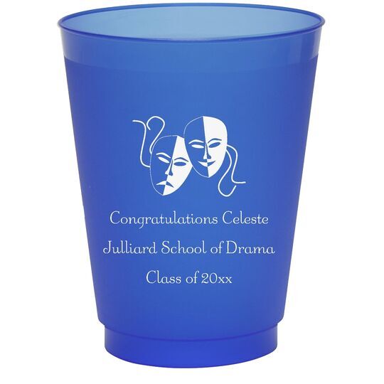 Tragedy and Comedy Masks Colored Shatterproof Cups