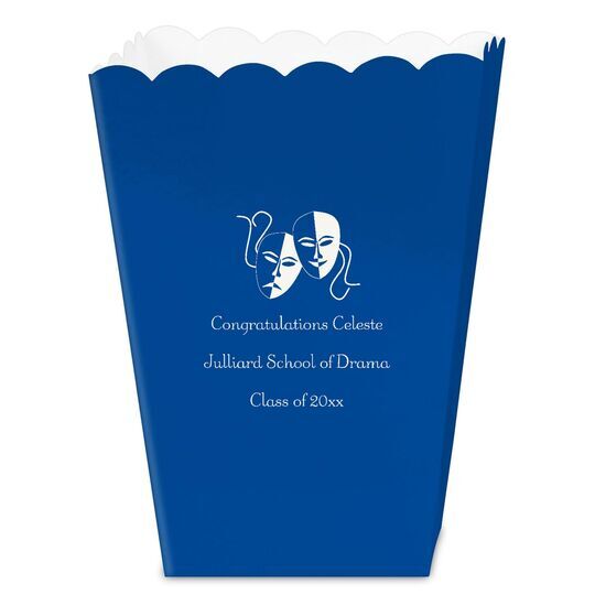 Tragedy and Comedy Masks Mini Popcorn Boxes