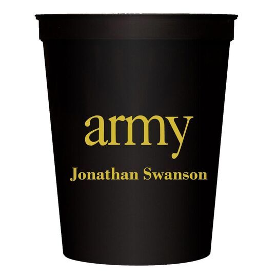 Big Word Army Stadium Cups