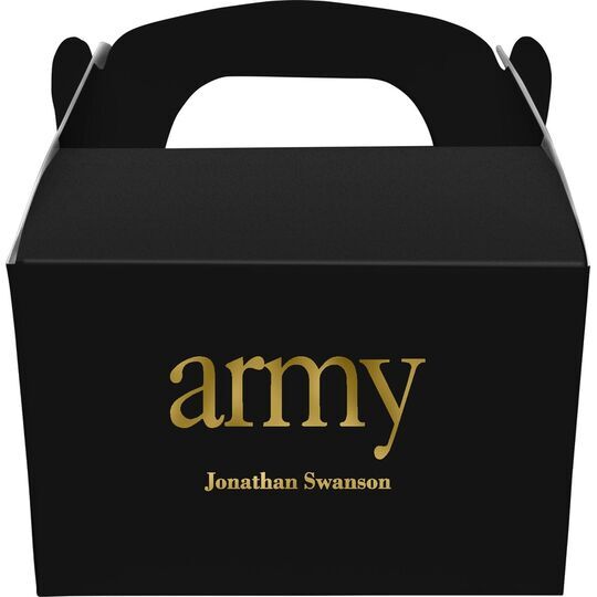 Big Word Army Gable Favor Boxes
