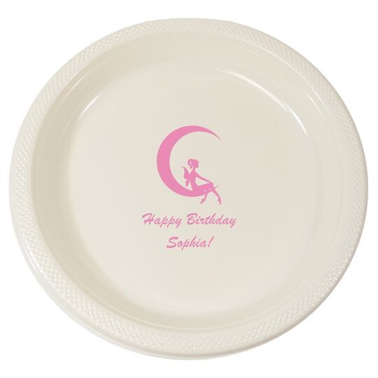 Fairy on the Moon Plastic Plates