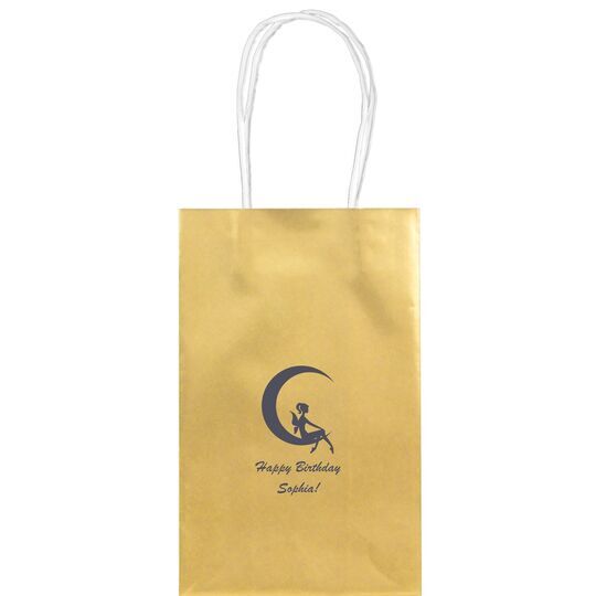 Fairy on the Moon Medium Twisted Handled Bags