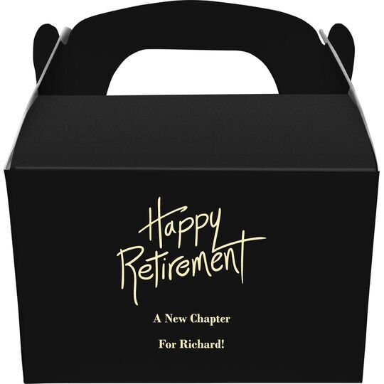 Fun Happy Retirement Gable Favor Boxes