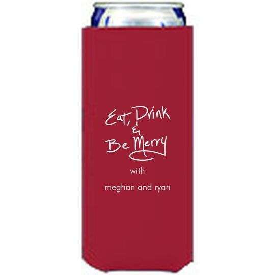 Fun Eat Drink & Be Merry Collapsible Slim Huggers