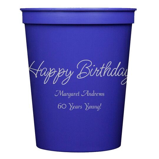 Perfect Happy Birthday Stadium Cups