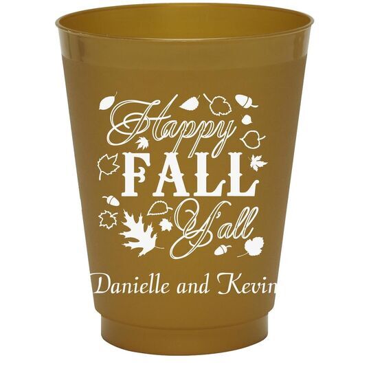 Happy Fall Y'all Colored Shatterproof Cups