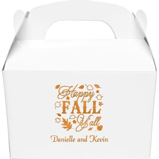 Happy Fall Y'all Gable Favor Boxes