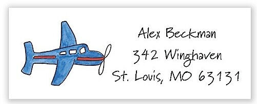 Airplane Return Address Labels