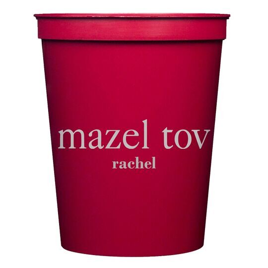 Big Word Mazel Tov Stadium Cups